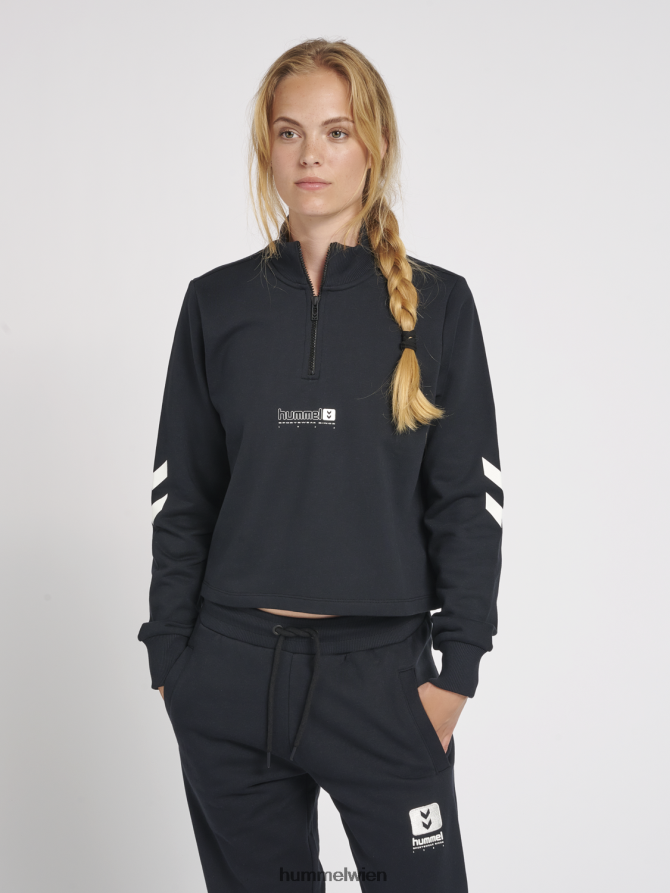 Hummel Frauen HMLLGC Nikka abgeschnittener Halfzip 2FT6X83906 „Kurz geschnittenes Oberteil mit halbem Reißverschluss“