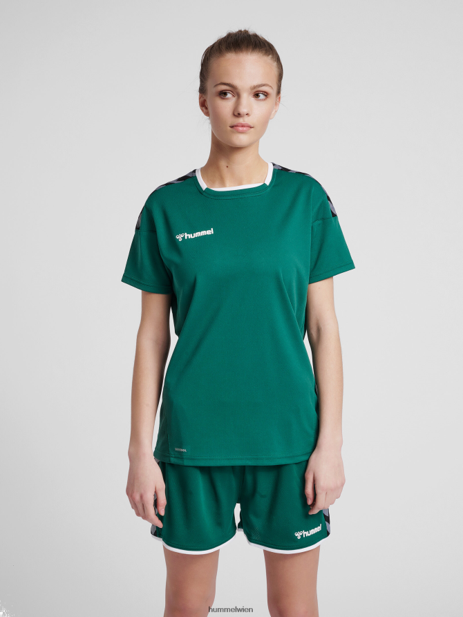 Hummel Frauen hmlauthentic Poly Jersey s/s 2FT6X83730 „Sportoberteil mit Chevrons“