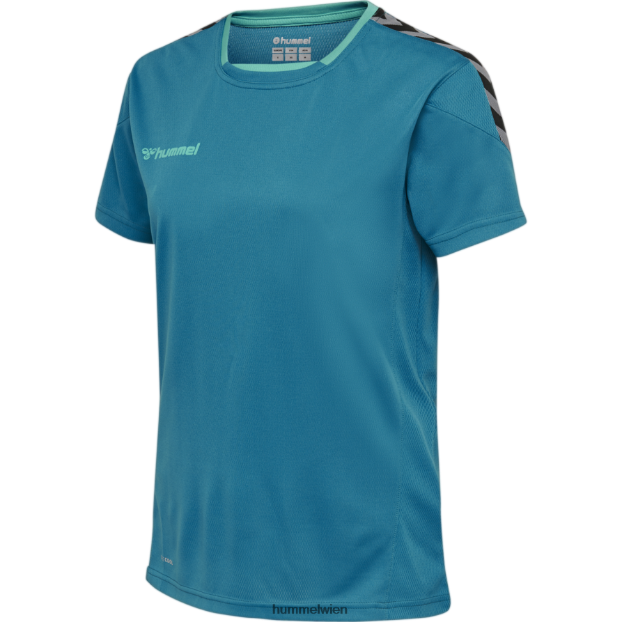 Hummel Frauen hmlauthentic Poly Jersey s/s 2FT6X83735 „Sportoberteil mit Chevrons“