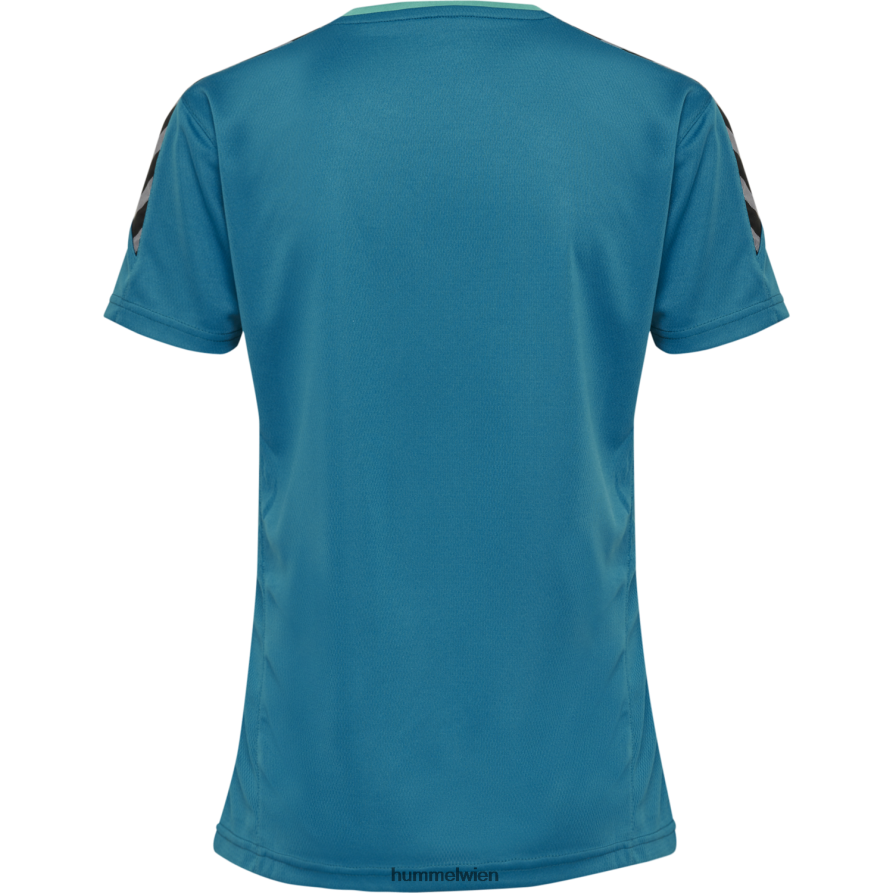 Hummel Frauen hmlauthentic Poly Jersey s/s 2FT6X83735 „Sportoberteil mit Chevrons“