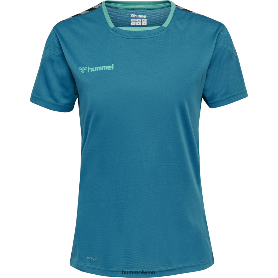Hummel Frauen hmlauthentic Poly Jersey s/s 2FT6X83735 „Sportoberteil mit Chevrons“