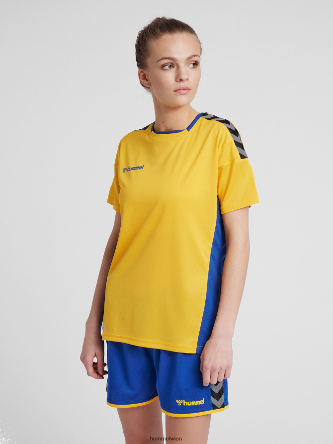 Hummel Frauen hmlauthentic Poly Jersey s/s 2FT6X83752 „Sportoberteil mit Chevrons“