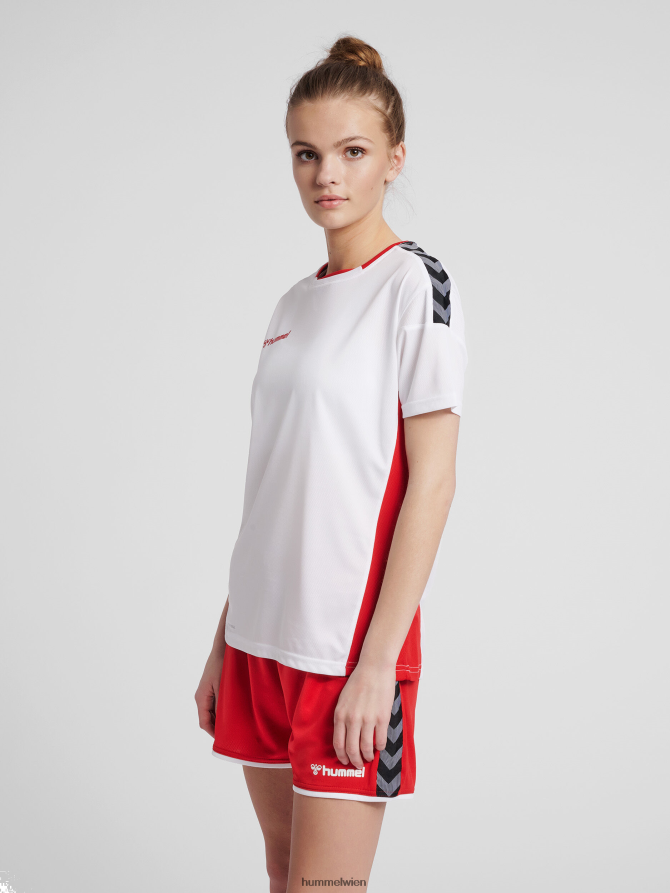 Hummel Frauen hmlauthentic Poly Jersey s/s 2FT6X83760 „Sportoberteil mit Chevrons“