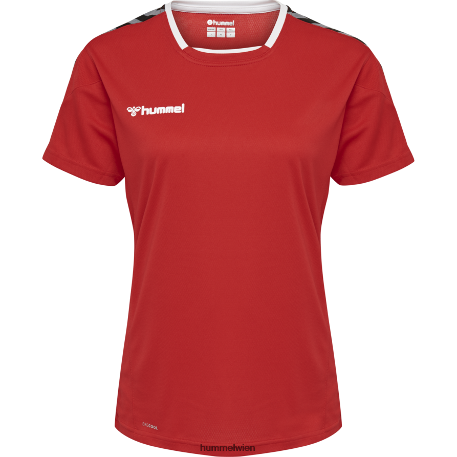 Hummel Frauen hmlauthentic Poly Jersey s/s 2FT6X83761 „Sportoberteil mit Chevrons“