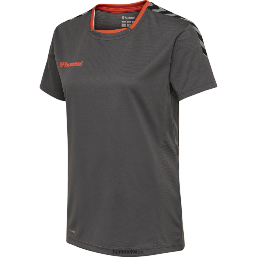 Hummel Frauen hmlauthentic Poly Jersey s/s 2FT6X83784 „Sportoberteil mit Chevrons“