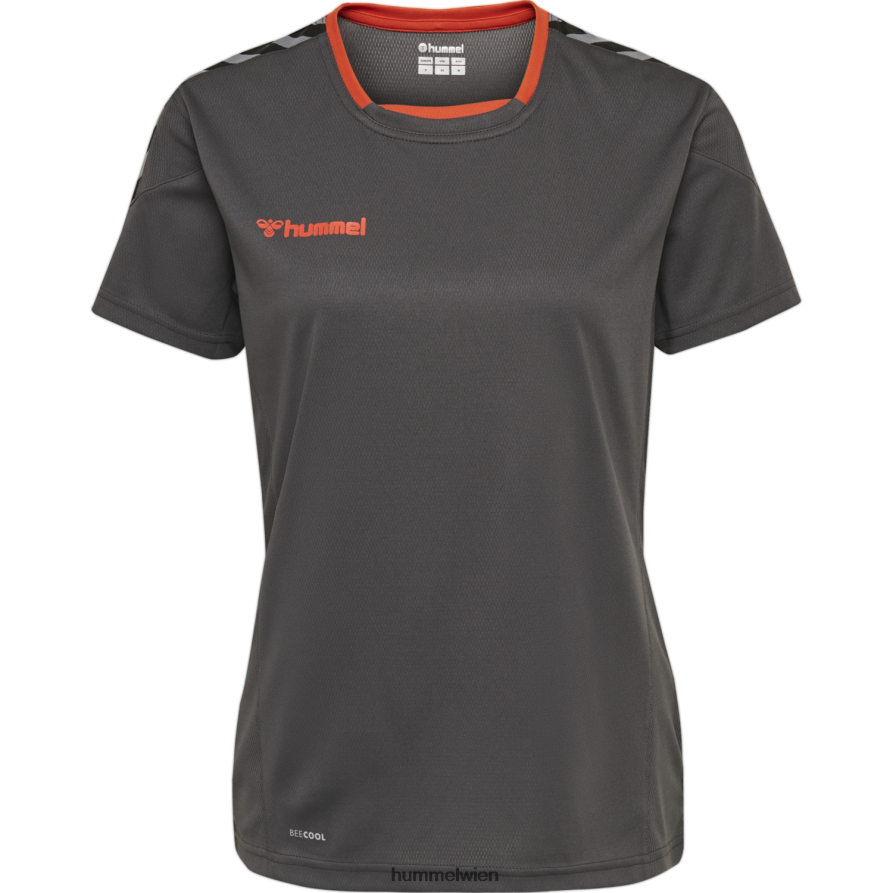 Hummel Frauen hmlauthentic Poly Jersey s/s 2FT6X83784 „Sportoberteil mit Chevrons“