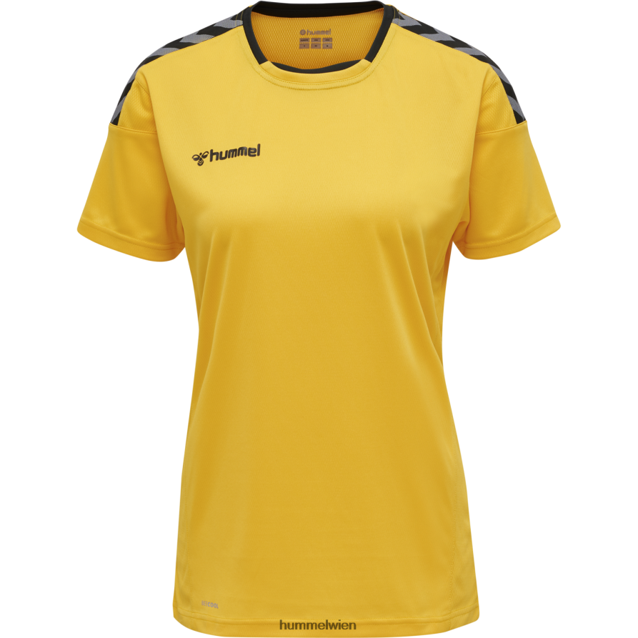 Hummel Frauen hmlauthentic Poly Jersey s/s 2FT6X83802 „Sportoberteil mit Chevrons“