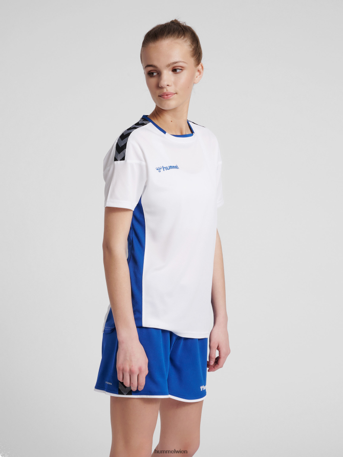 Hummel Frauen hmlauthentic Poly Jersey s/s 2FT6X83820 „Sportoberteil mit Chevrons“