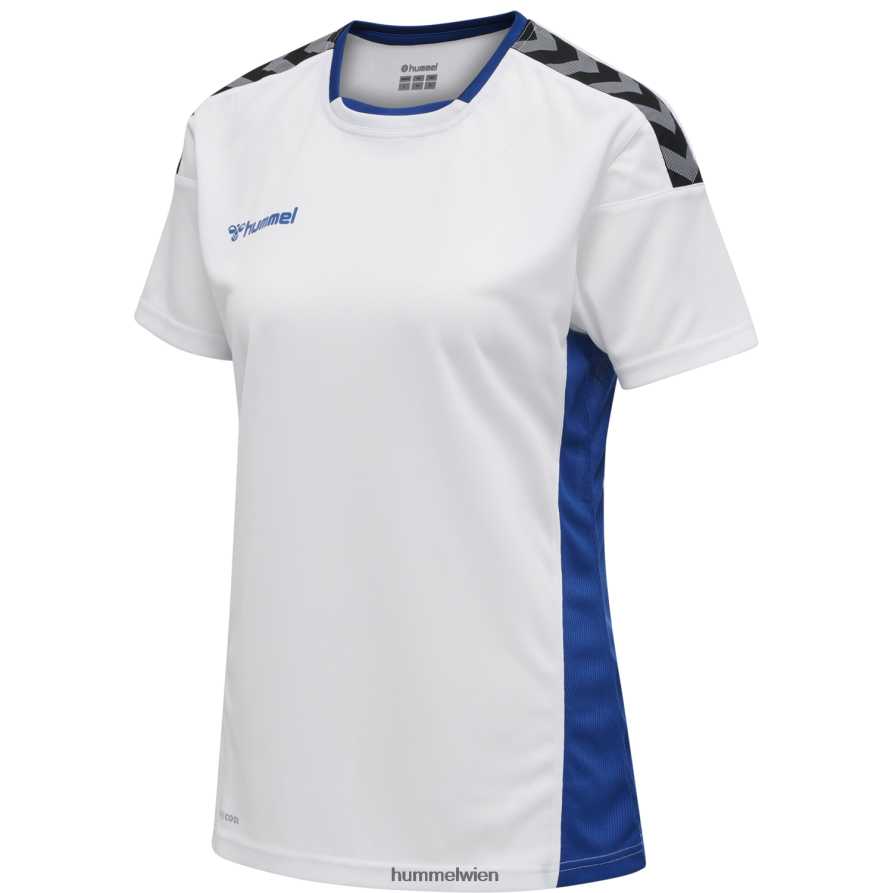 Hummel Frauen hmlauthentic Poly Jersey s/s 2FT6X83820 „Sportoberteil mit Chevrons“