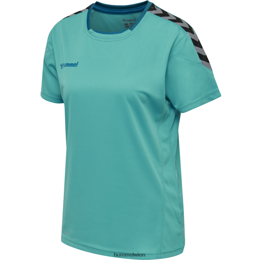 Hummel Frauen hmlauthentic Poly Jersey s/s 2FT6X83945 „Sportoberteil mit Chevrons“