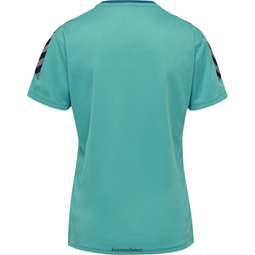 Hummel Frauen hmlauthentic Poly Jersey s/s 2FT6X83945 „Sportoberteil mit Chevrons“