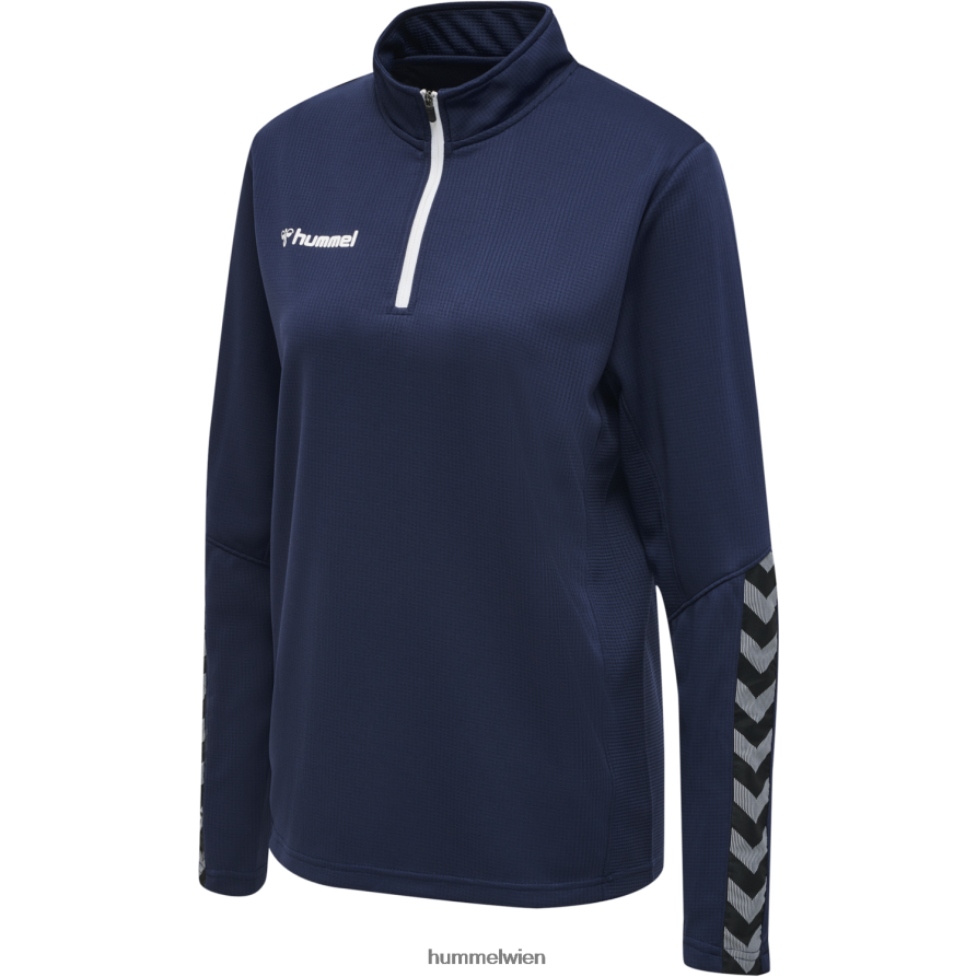 Hummel Frauen hmlauthentic Sweatshirt mit halbem Reißverschluss 2FT6X83728 \Kleidung\