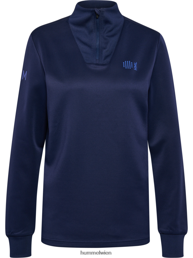 Hummel Frauen hmlcourt half zip l/s 2FT6X82411 „Pullover mit halbem Reißverschluss“