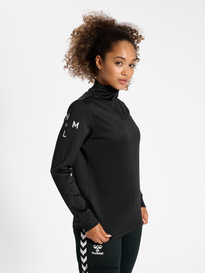 Hummel Frauen hmlcourt half zip l/s 2FT6X82451 „Pullover mit halbem Reißverschluss“