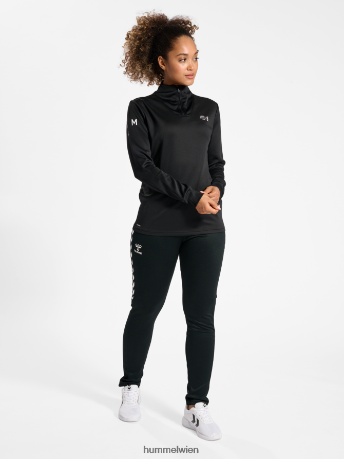 Hummel Frauen hmlcourt half zip l/s 2FT6X82451 „Pullover mit halbem Reißverschluss“