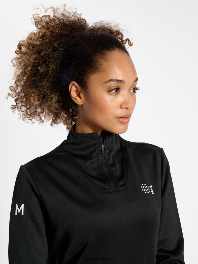 Hummel Frauen hmlcourt half zip l/s 2FT6X82451 „Pullover mit halbem Reißverschluss“