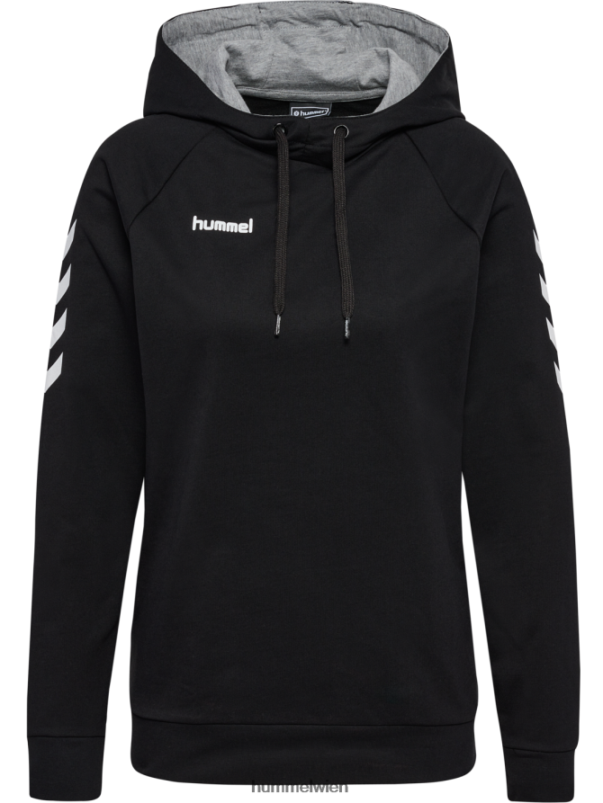 Hummel Frauen hmlgo Baumwoll-Kapuzenpullover 2FT6X83738 „Hoodie mit Chevron-Ärmeln“