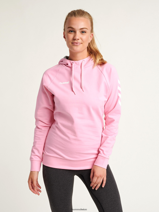 Hummel Frauen hmlgo Baumwoll-Kapuzenpullover 2FT6X83754 „Hoodie mit Chevron-Ärmeln“