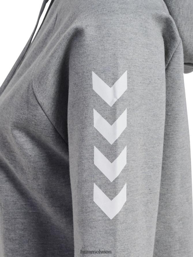 Hummel Frauen hmlgo Baumwoll-Kapuzenpullover 2FT6X83765 „Hoodie mit Chevron-Ärmeln“