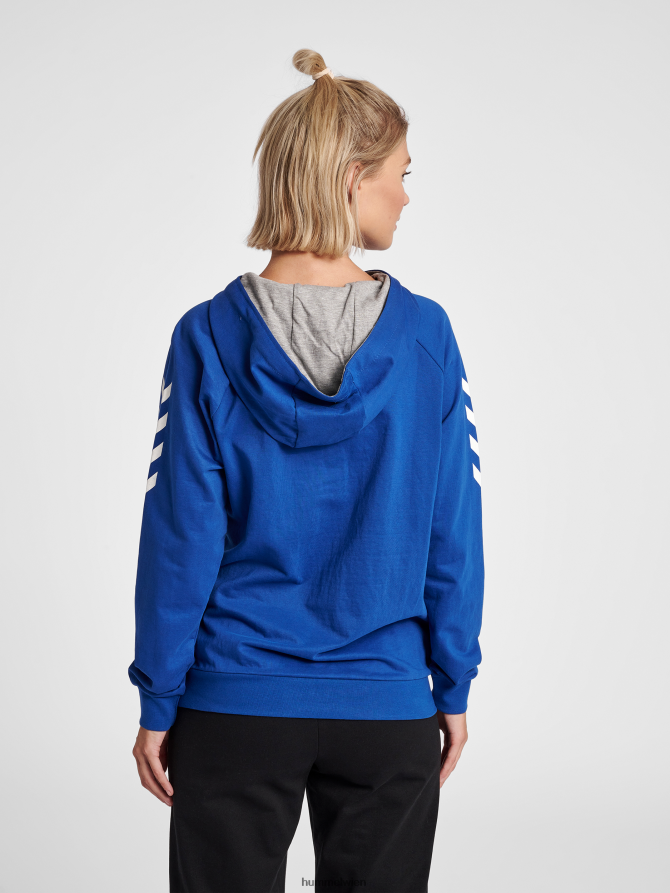 Hummel Frauen hmlgo Baumwoll-Kapuzenpullover 2FT6X83796 „Hoodie mit Chevron-Ärmeln“