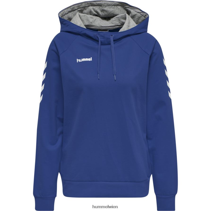 Hummel Frauen hmlgo Baumwoll-Kapuzenpullover 2FT6X83796 „Hoodie mit Chevron-Ärmeln“
