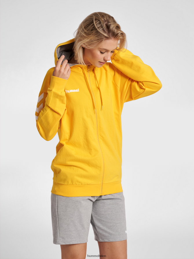 Hummel Frauen hmlgo Baumwoll-Kapuzenpullover mit Reißverschluss 2FT6X83973 Kleidung