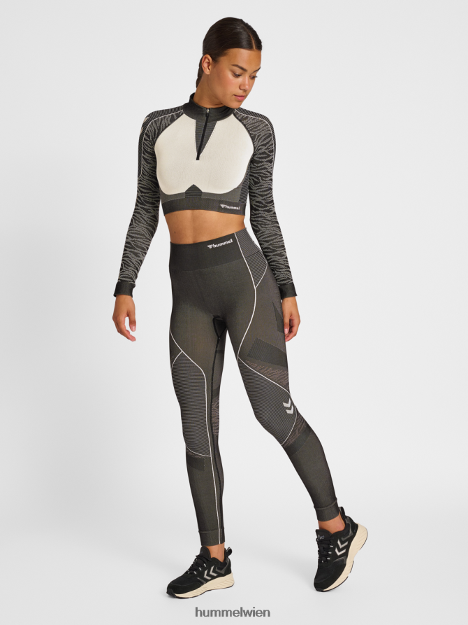 Hummel Frauen hmlmt Mila Seamless Crop Half Zip 2FT6X82666 „Oberteil mit halbem Reißverschluss“