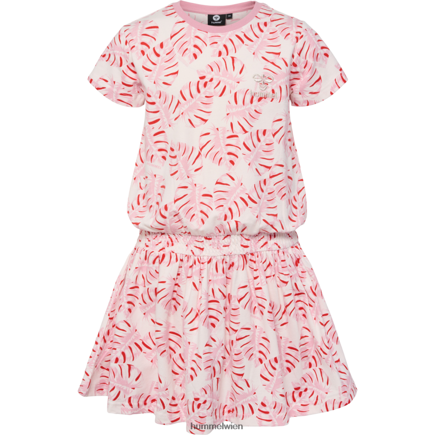 Hummel Kinder hmlalexa Kleid s/s 2FT6X84796 „kurzärmeliges Kleid“