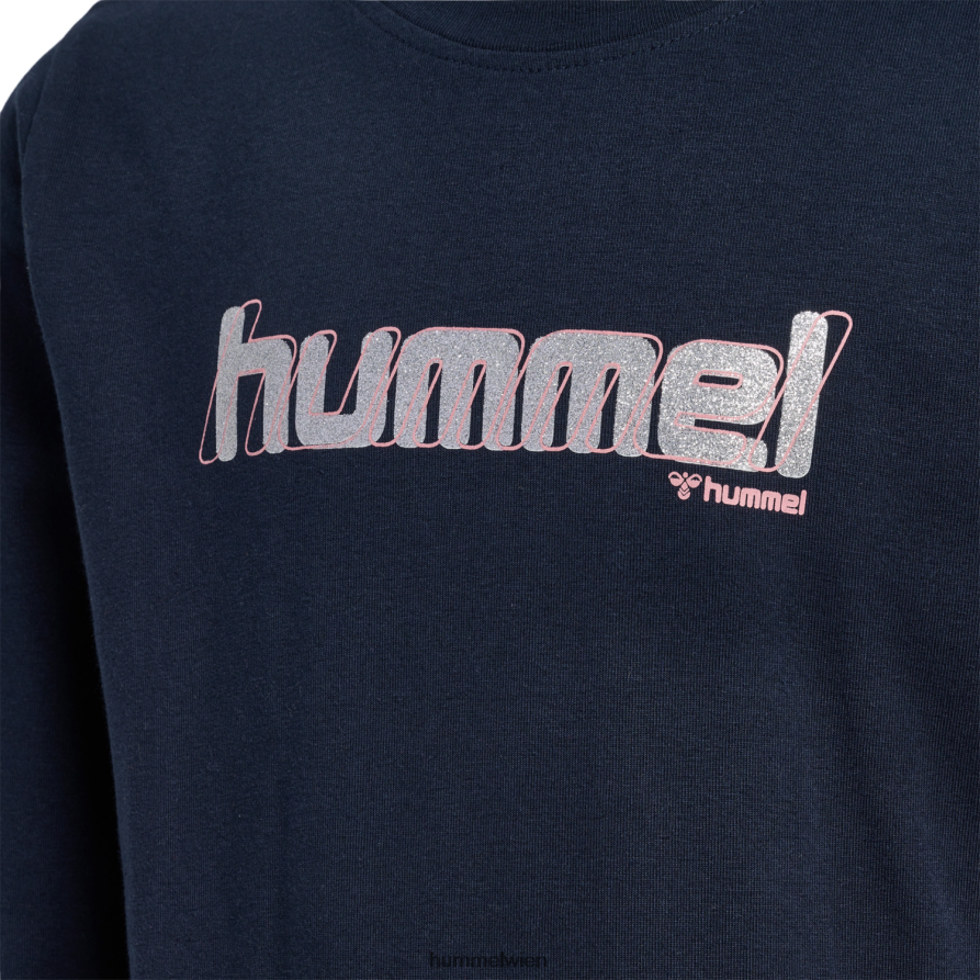 Hummel Kinder hmlaria Kleid l/s 2FT6X85914 „Kleid mit gesmokter Taille“