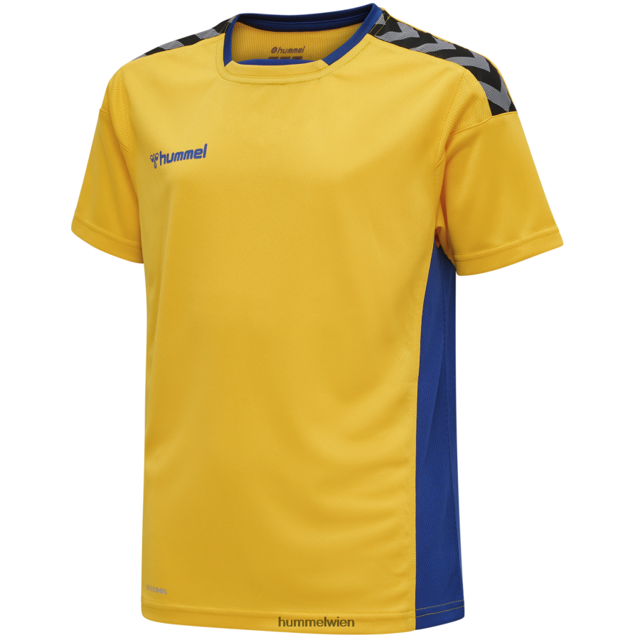 Hummel Kinder hmlauthentic Poly Jersey s/s 2FT6X86939 „Sportoberteil mit Chevrons“