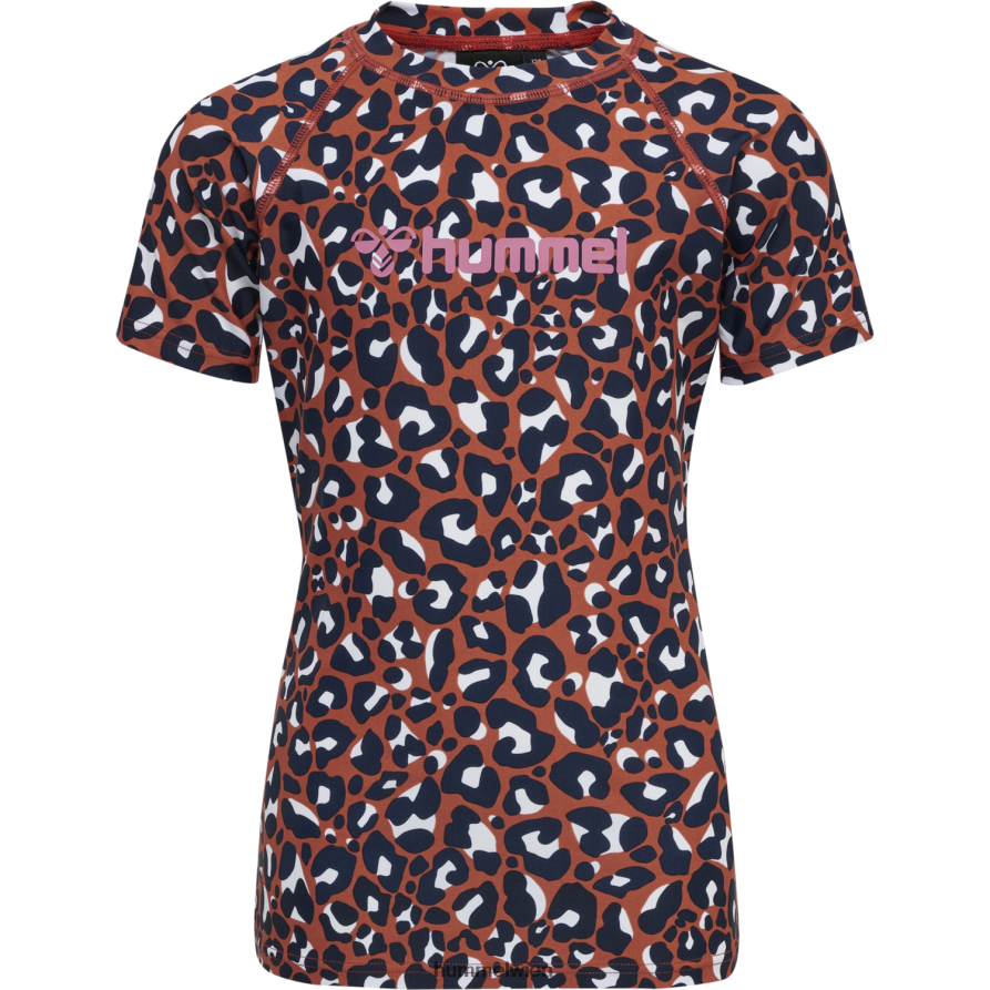 Hummel Kinder hmlazul Bade-T-Shirt s/s 2FT6X85630 „kurzärmeliges Bade-T-Shirt“