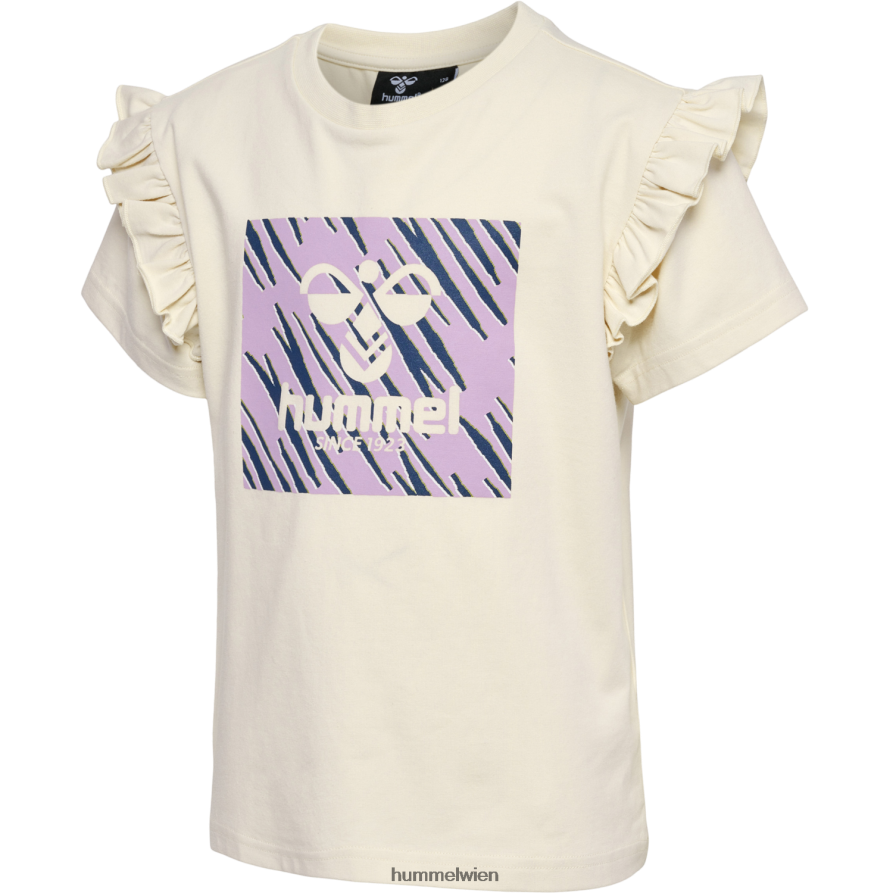 Hummel Kinder hmlflowy Rüschen-T-Shirt s/s 2FT6X85766 „T-Shirt aus Baumwollmischung“