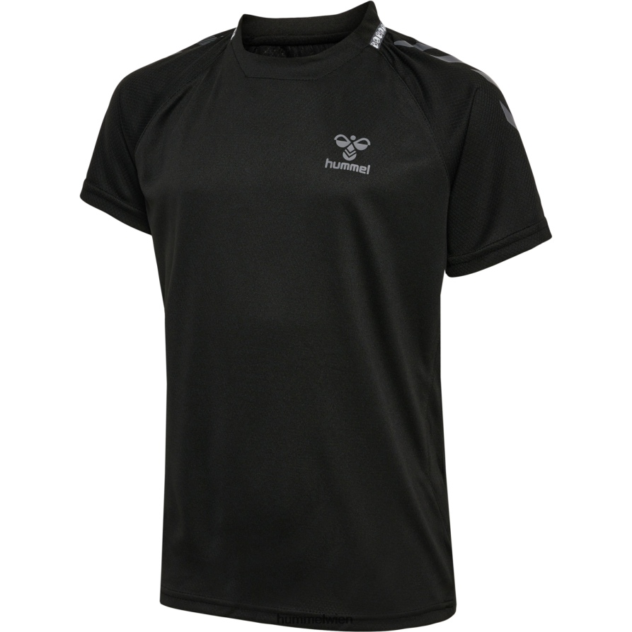 Hummel Kinder hmlongrid Poly Jersey s/s 2FT6X85357 „Kurzarmtrikot“