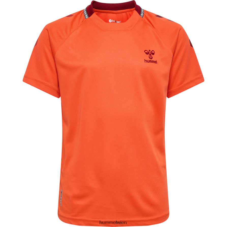 Hummel Kinder hmlongrid Poly Jersey s/s 2FT6X85568 „Kurzarmtrikot“