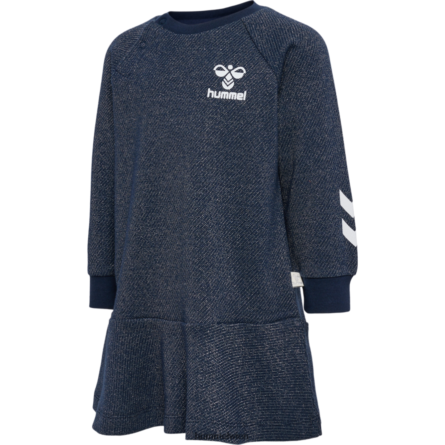 Hummel Kinder hmlsally Kleid l/s 2FT6X84123 „Kleid mit Kreisrock“
