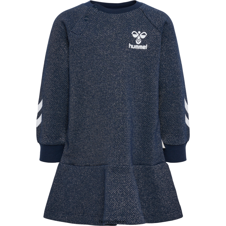 Hummel Kinder hmlsally Kleid l/s 2FT6X84123 „Kleid mit Kreisrock“