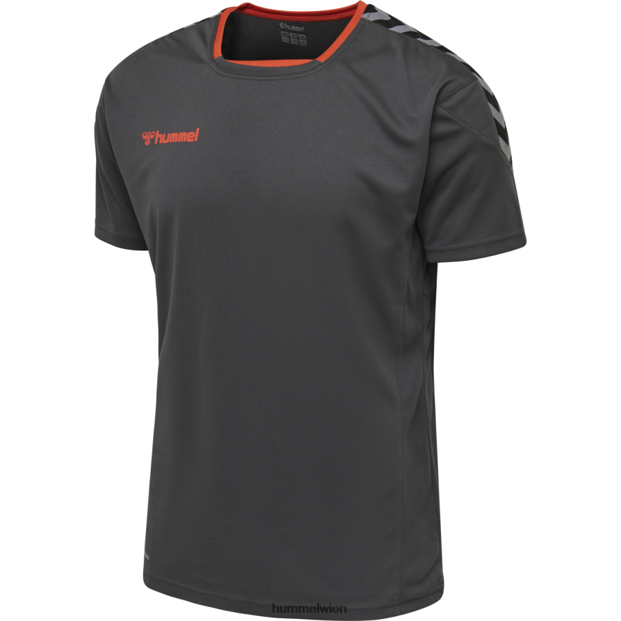 Hummel Männer hmlauthentic Poly Jersey s/s 2FT6X81387 „Sportoberteil mit Chevrons“