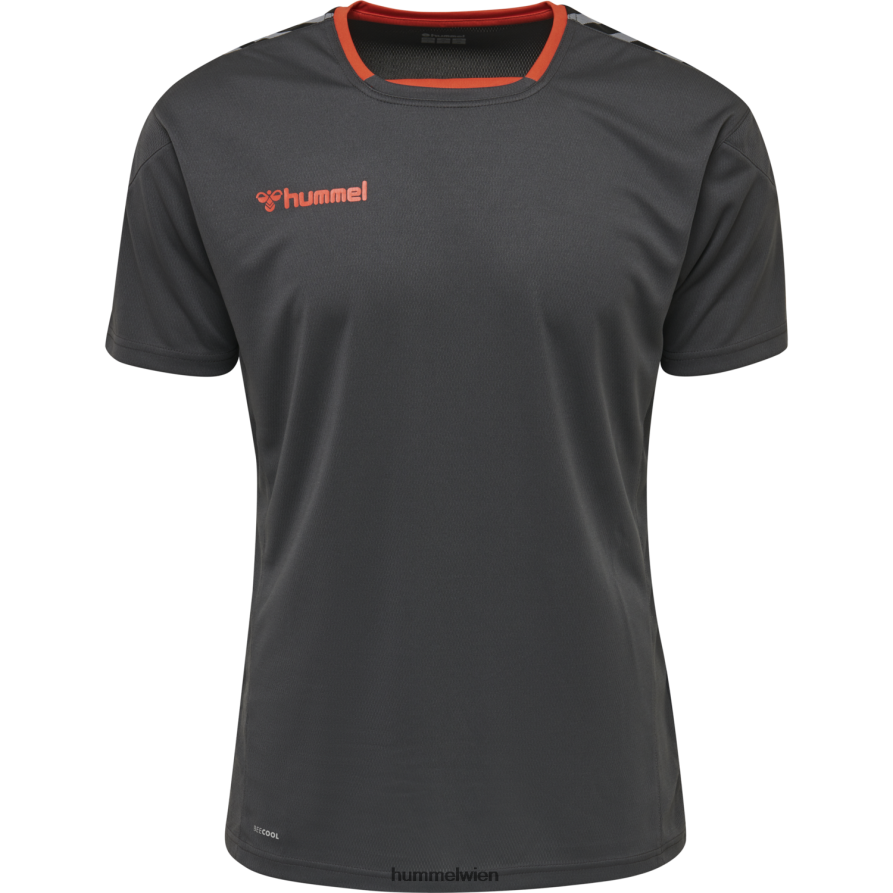 Hummel Männer hmlauthentic Poly Jersey s/s 2FT6X81387 „Sportoberteil mit Chevrons“