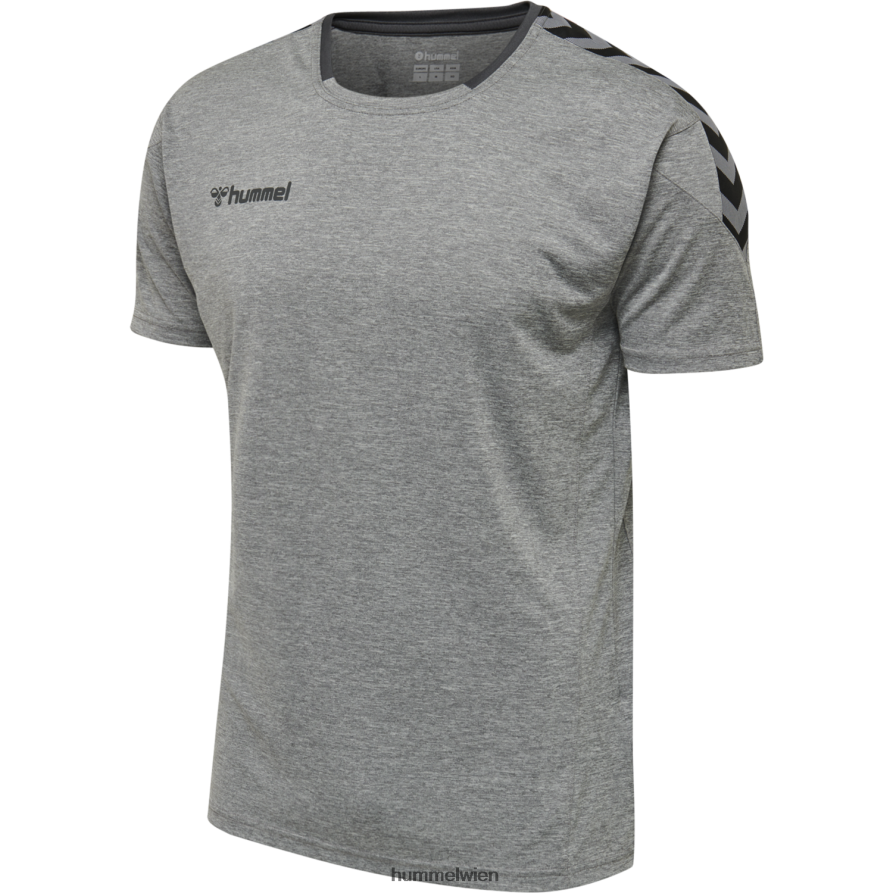 Hummel Männer hmlauthentic Poly Jersey s/s 2FT6X81398 „Sportoberteil mit Chevrons“