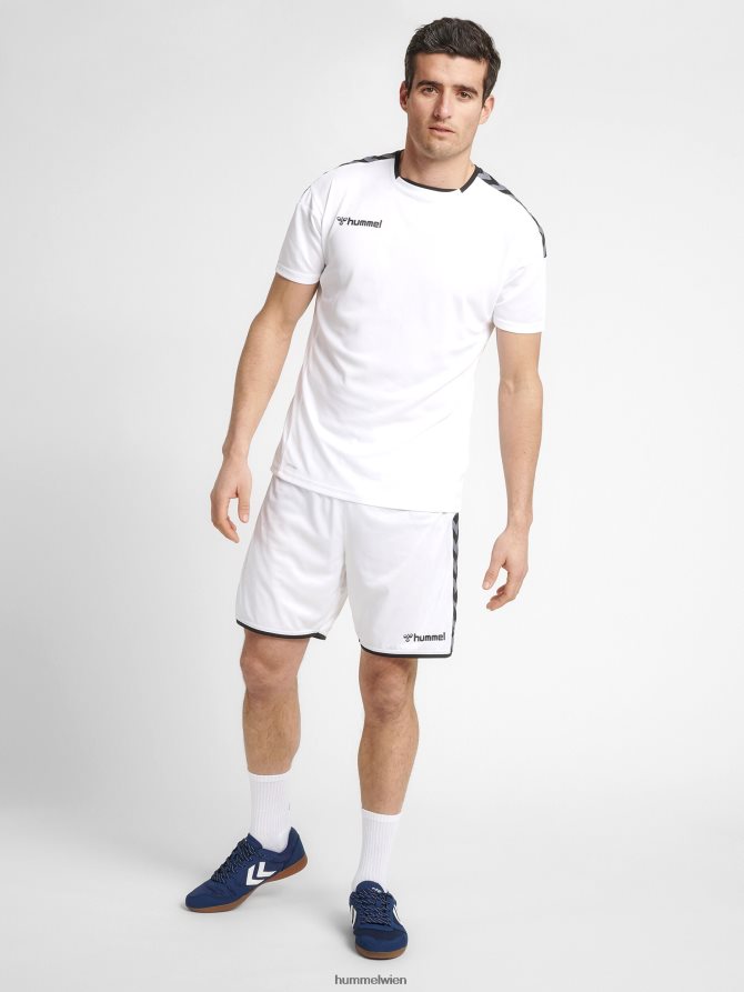 Hummel Männer hmlauthentic Poly Jersey s/s 2FT6X81420 „Sportoberteil mit Chevrons“