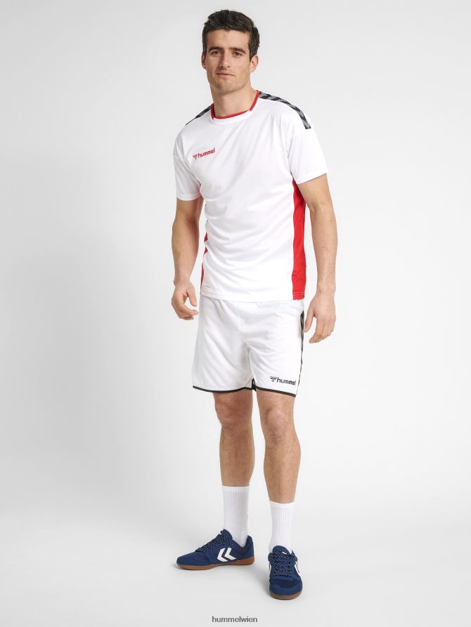 Hummel Männer hmlauthentic Poly Jersey s/s 2FT6X81423 „Sportoberteil mit Chevrons“