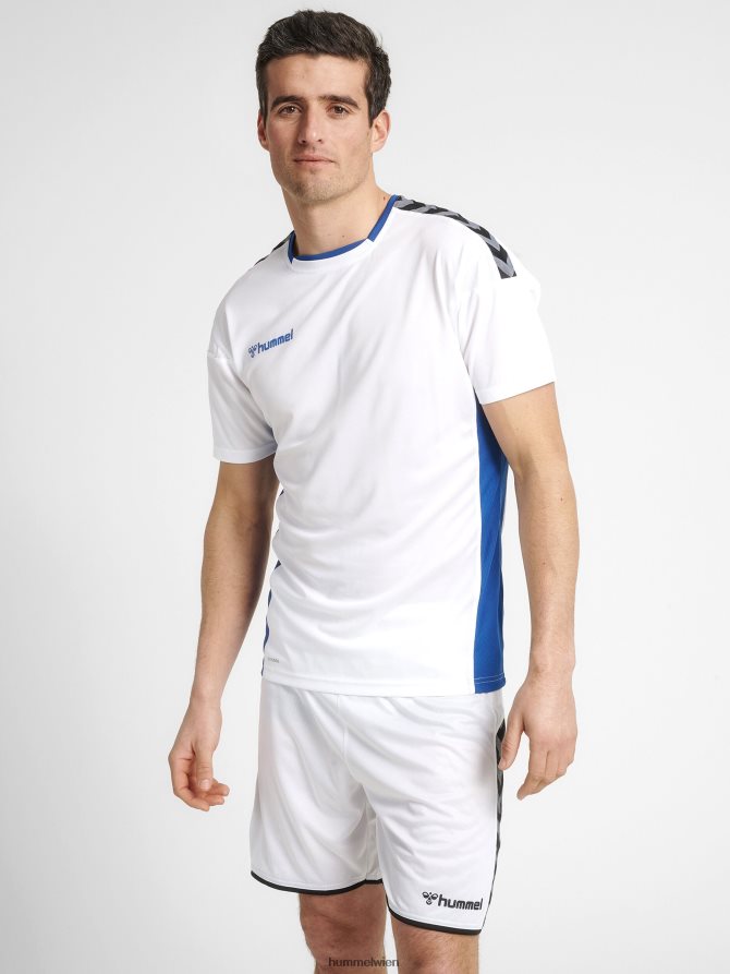 Hummel Männer hmlauthentic Poly Jersey s/s 2FT6X81427 „Sportoberteil mit Chevrons“