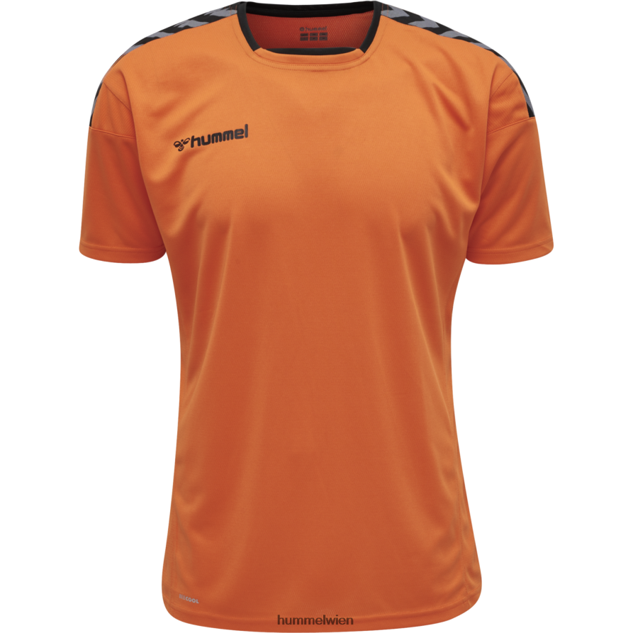 Hummel Männer hmlauthentic Poly Jersey s/s 2FT6X81520 „Sportoberteil mit Chevrons“