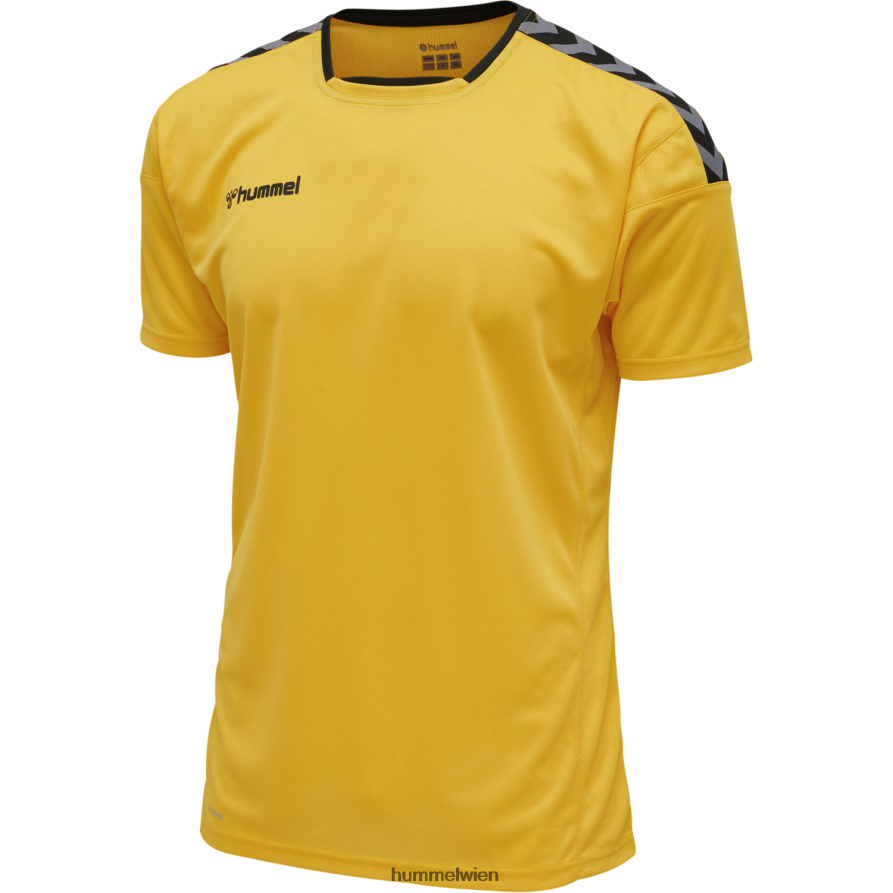 Hummel Männer hmlauthentic Poly Jersey s/s 2FT6X81538 „Sportoberteil mit Chevrons“