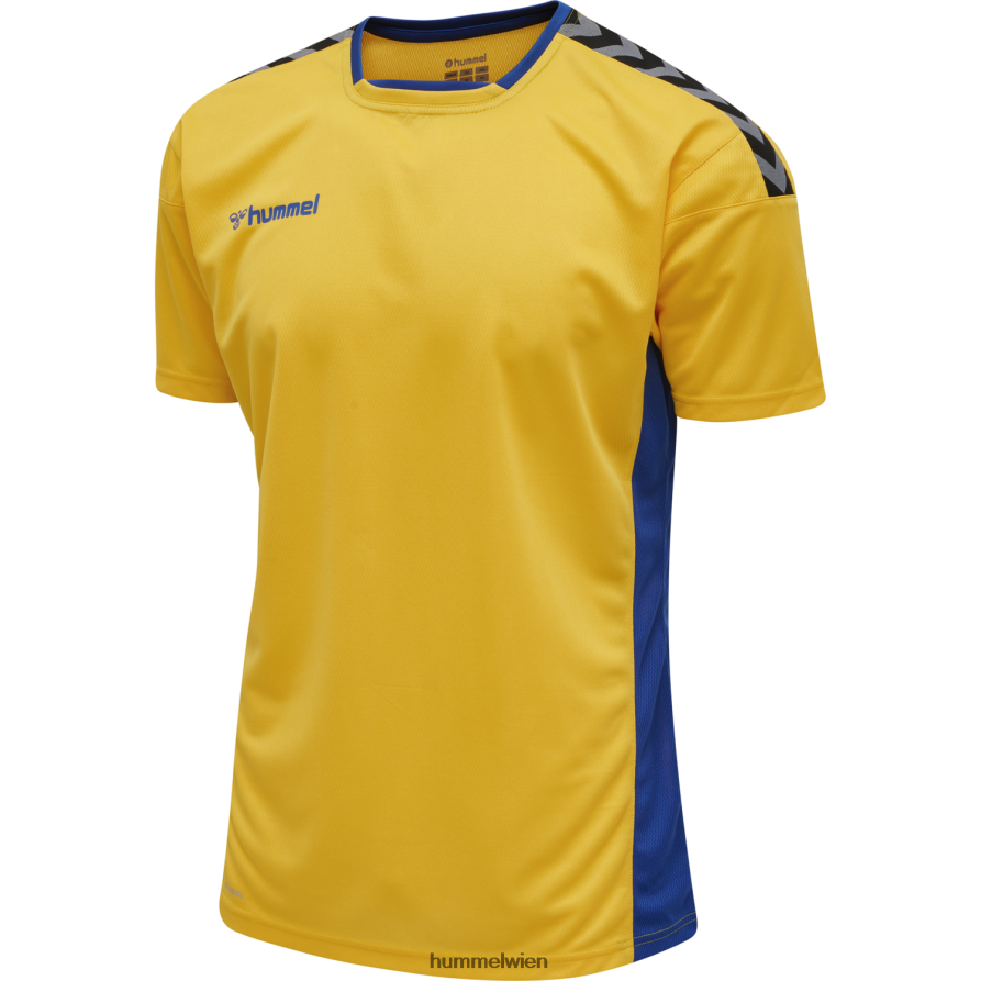 Hummel Männer hmlauthentic Poly Jersey s/s 2FT6X81545 „Sportoberteil mit Chevrons“