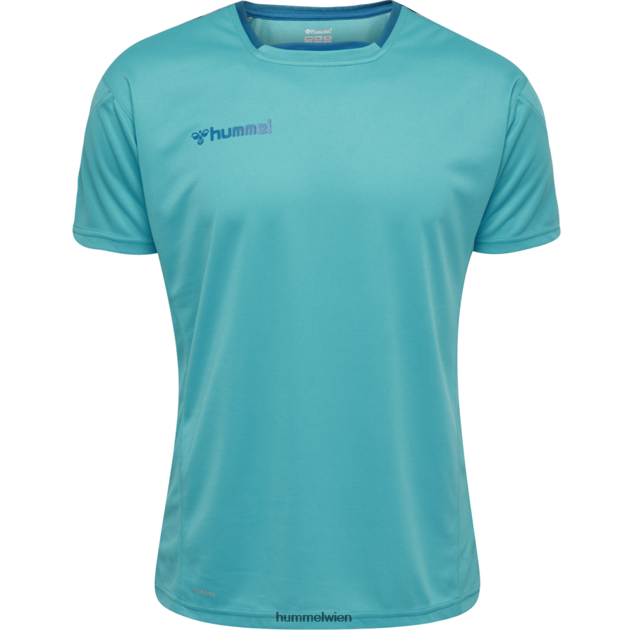 Hummel Männer hmlauthentic Poly Jersey s/s 2FT6X81595 „Sportoberteil mit Chevrons“