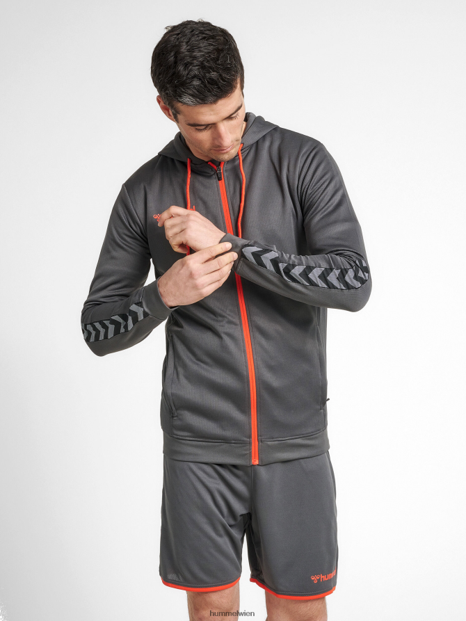 Hummel Männer hmlauthentischer Poly-Kapuzenpullover mit Reißverschluss 2FT6X81397 „Zip-Hoodie“