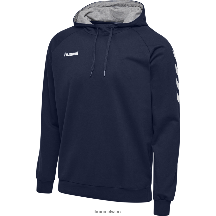 Hummel Männer hmlgo Baumwoll-Kapuzenpullover 2FT6X81624 „Hoodie mit Chevron-Ärmeln“