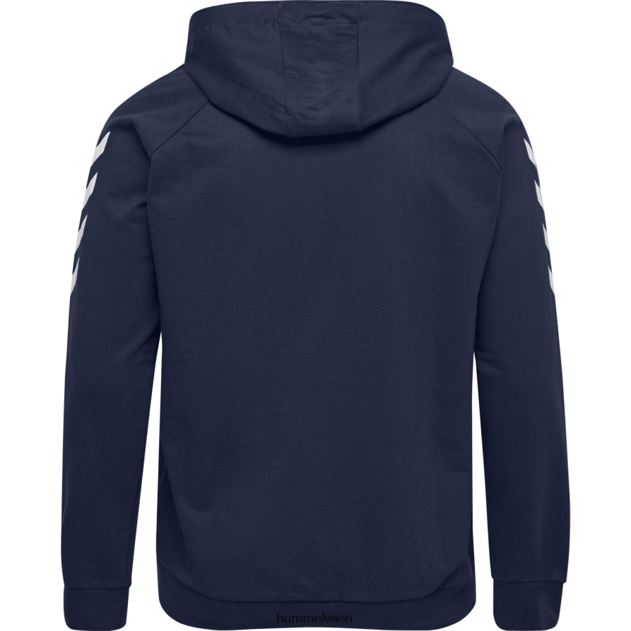 Hummel Männer hmlgo Baumwoll-Kapuzenpullover 2FT6X81624 „Hoodie mit Chevron-Ärmeln“