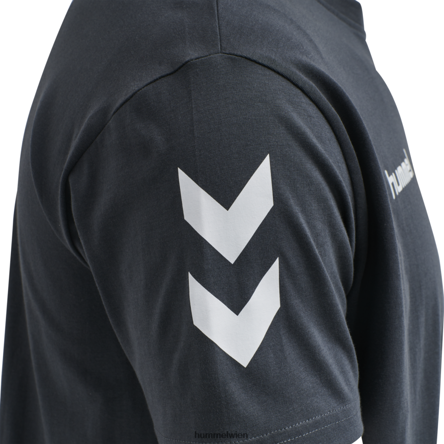 Hummel Männer hmlgo Baumwoll-T-Shirt s/s 2FT6X81626 „Baumwoll-T-Shirt mit Chevrons“